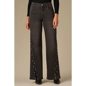 Wit And Wisdom High Rise Forward Slit Seam Sam Wide Leg With Studs Size 14 NWT